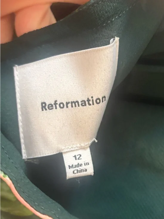 new Reformation Anaiis Silk Dress maxi gown high neck cut in Belvedere floral - Picture 8 of 10